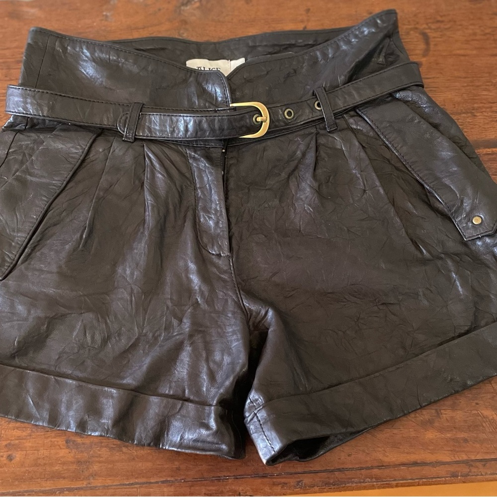 Alice by Alice Temperley leather shorts